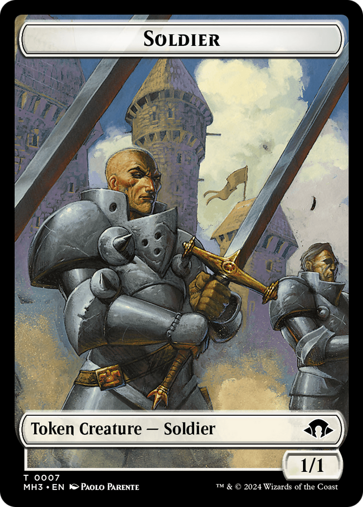 Soldier Token [Modern Horizons 3 Tokens] | Galaxy Games LLC