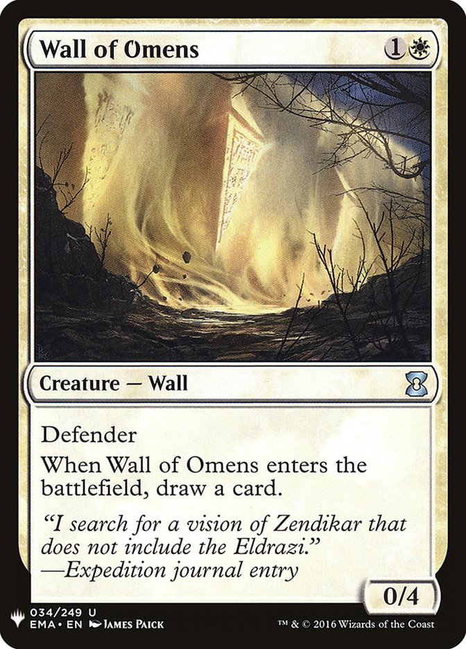 Wall of Omens [Mystery Booster] | Galaxy Games LLC