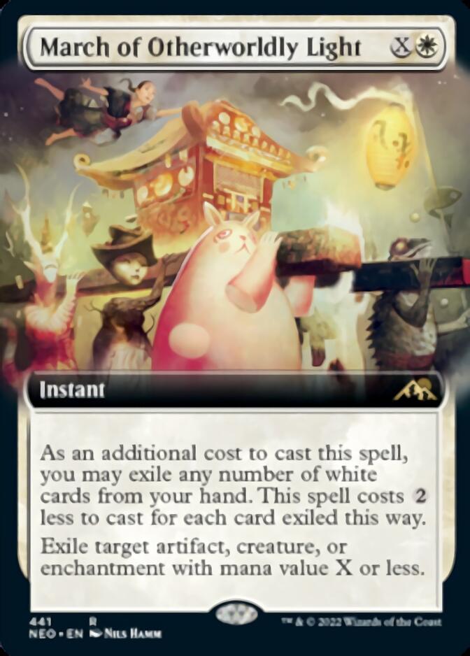 March of Otherworldly Light (Extended Art) [Kamigawa: Neon Dynasty] | Galaxy Games LLC