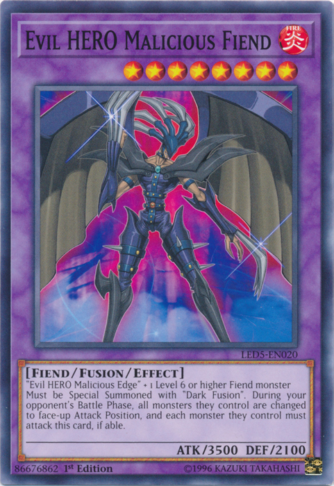 Evil Hero Malicious Fiend [LED5-EN020] Common | Galaxy Games LLC