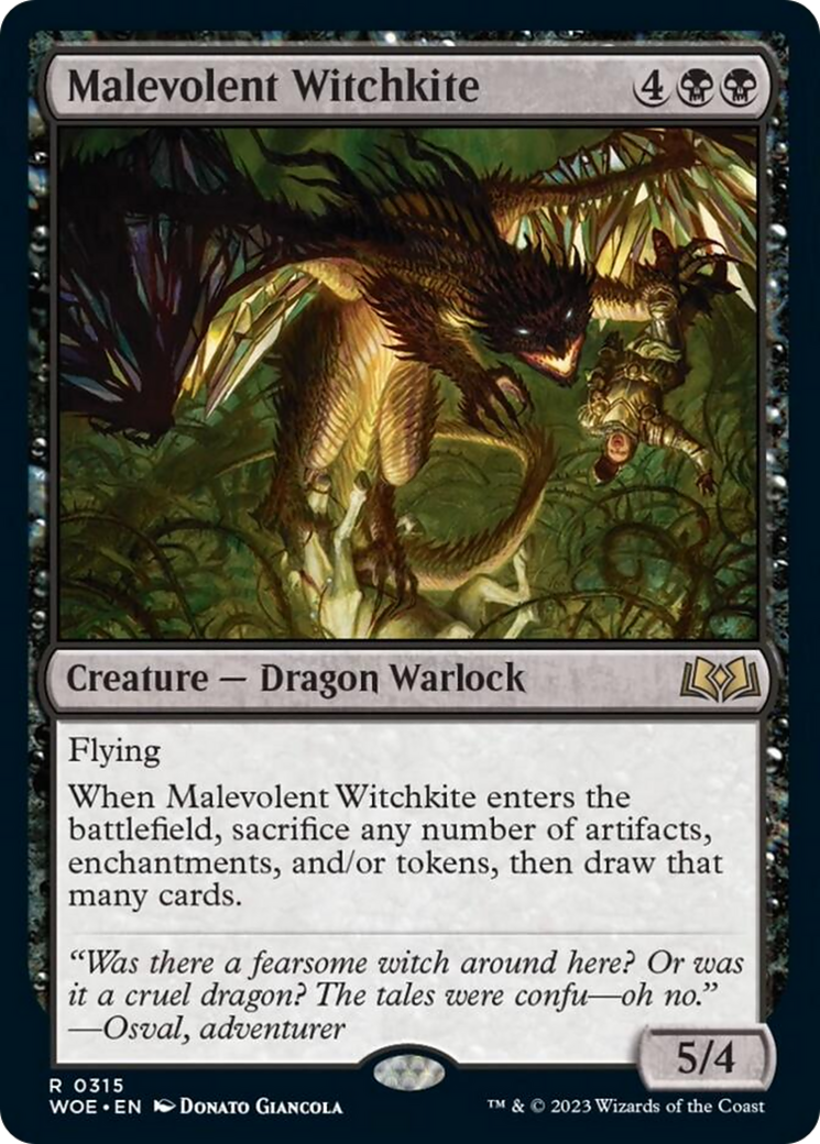 Malevolent Witchkite [Wilds of Eldraine] | Galaxy Games LLC