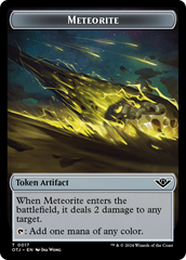 Mercenary // Meteorite Double-Sided Token [Outlaws of Thunder Junction Tokens] | Galaxy Games LLC