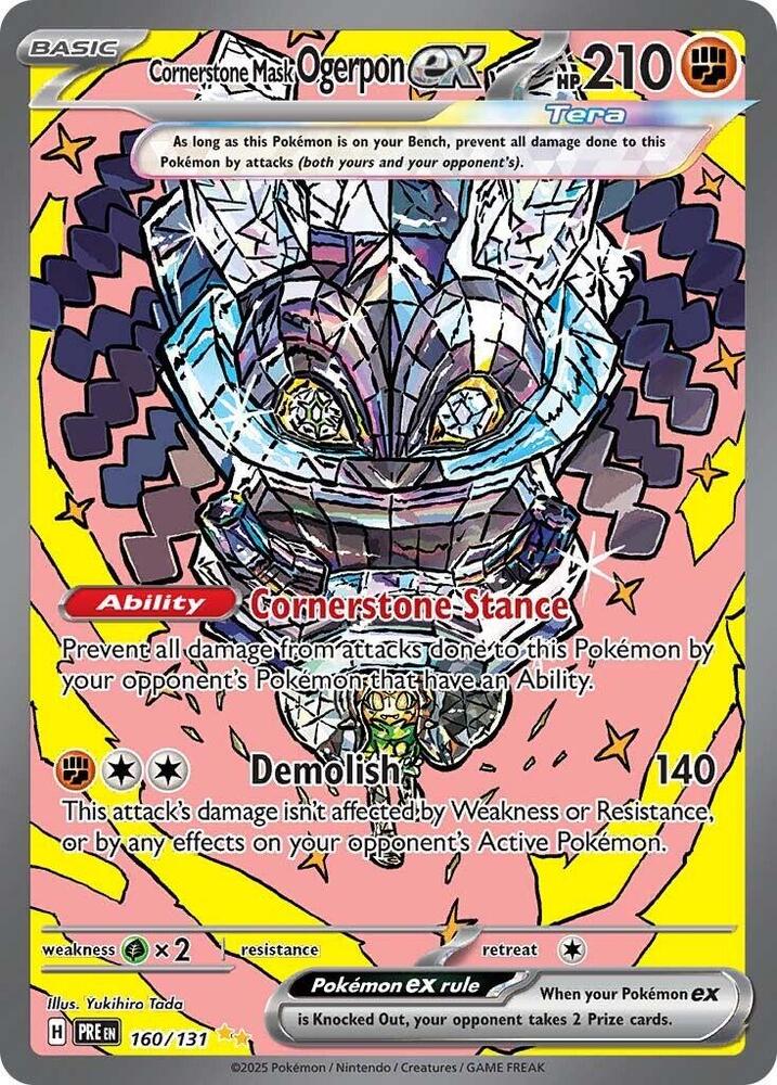 Cornerstone Mask Ogerpon ex (160/131) [Scarlet & Violet: Prismatic Evolutions] | Galaxy Games LLC