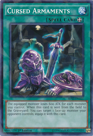 Cursed Armaments [BP03-EN169] Shatterfoil Rare | Galaxy Games LLC