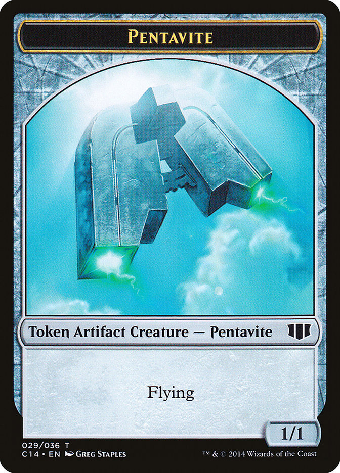 Myr // Pentavite Double-Sided Token [Commander 2014 Tokens] | Galaxy Games LLC