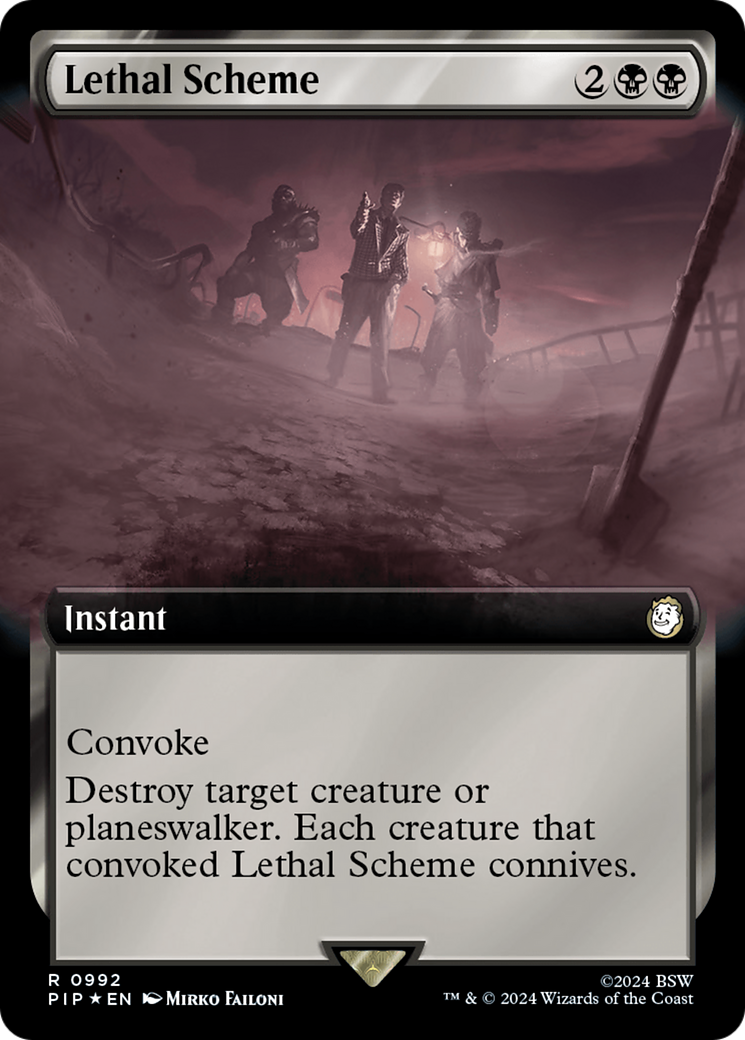 Lethal Scheme (Extended Art) (Surge Foil) [Fallout] | Galaxy Games LLC