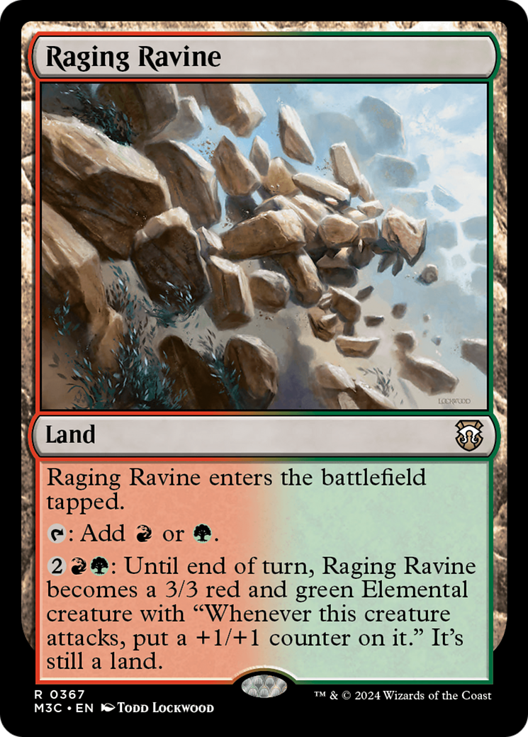 Raging Ravine (Ripple Foil) [Modern Horizons 3 Commander] | Galaxy Games LLC