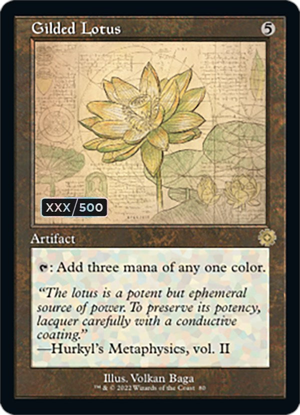 Gilded Lotus (Retro Schematic) (Serialized) [The Brothers' War Retro Artifacts] | Galaxy Games LLC