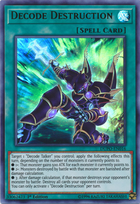 Decode Destruction [DUPO-EN016] Ultra Rare | Galaxy Games LLC