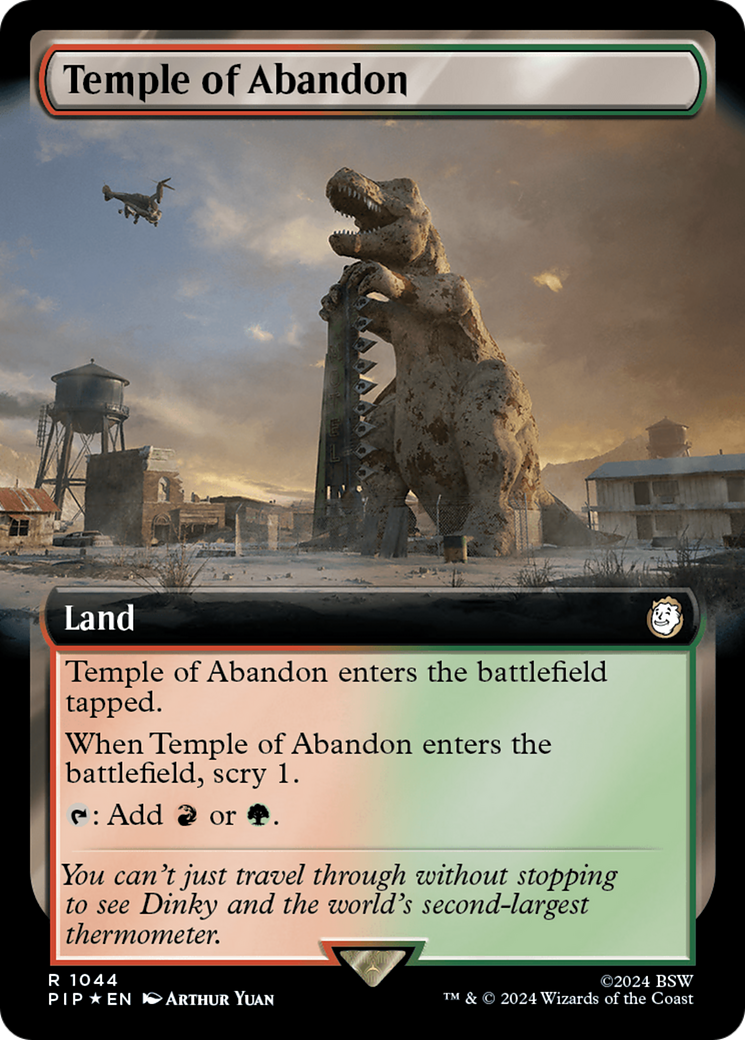 Temple of Abandon (Extended Art) (Surge Foil) [Fallout] | Galaxy Games LLC