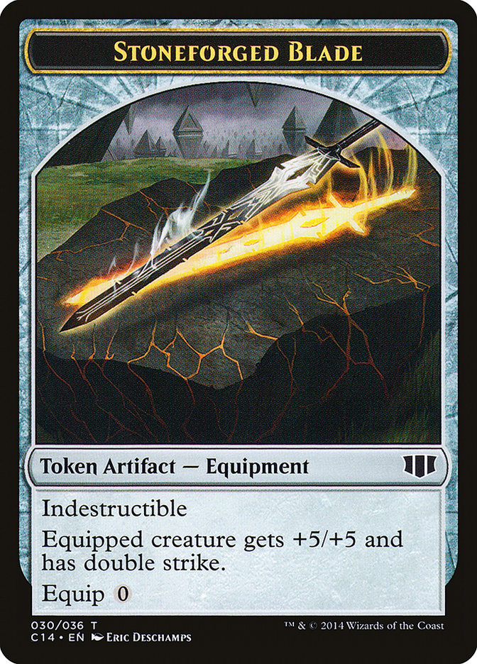 Stoneforged Blade // Germ Double-Sided Token [Commander 2014 Tokens] | Galaxy Games LLC