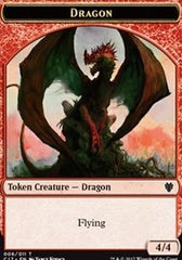 Dragon (006) // Gold Double-Sided Token [Commander 2017 Tokens] | Galaxy Games LLC