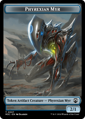 Phyrexian Myr (Ripple Foil) // Servo Double-Sided Token [Modern Horizons 3 Commander Tokens] | Galaxy Games LLC