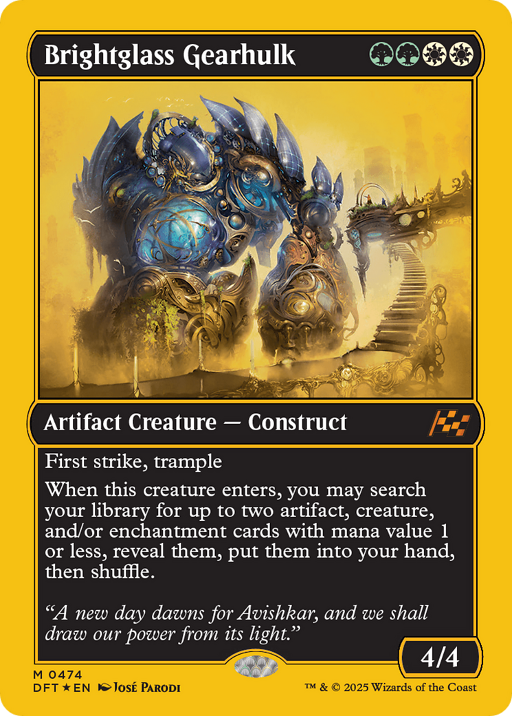 Brightglass Gearhulk (First-Place Foil) [Aetherdrift] | Galaxy Games LLC