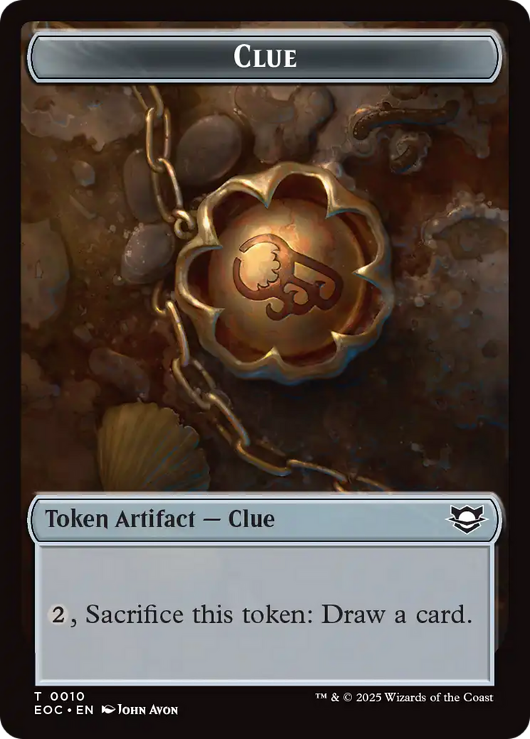 Clue // Beast (0005) Double-Sided Token [Edge of Eternities Commander Tokens] | Galaxy Games LLC