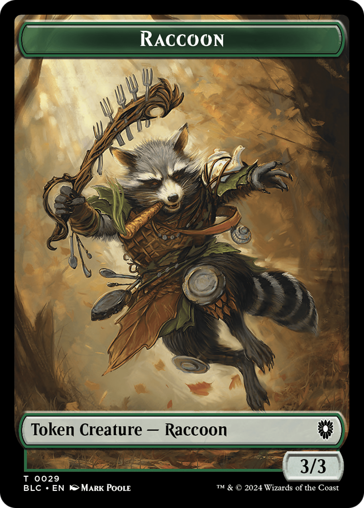 Rat // Raccoon Double-Sided Token [Bloomburrow Commander Tokens] | Galaxy Games LLC