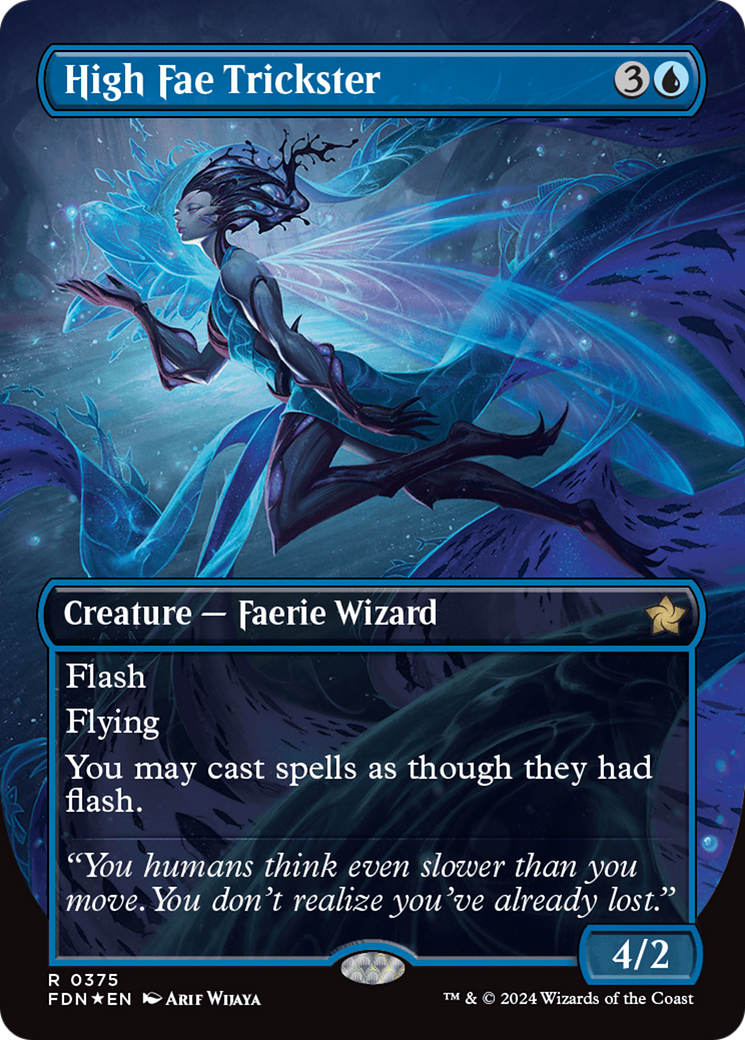 High Fae Trickster (Borderless) (Mana Foil) [Foundations] | Galaxy Games LLC