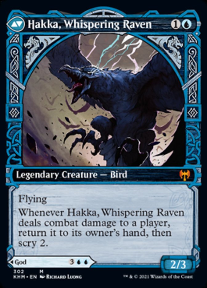 Alrund, God of the Cosmos // Hakka, Whispering Raven (Showcase) [Kaldheim] | Galaxy Games LLC