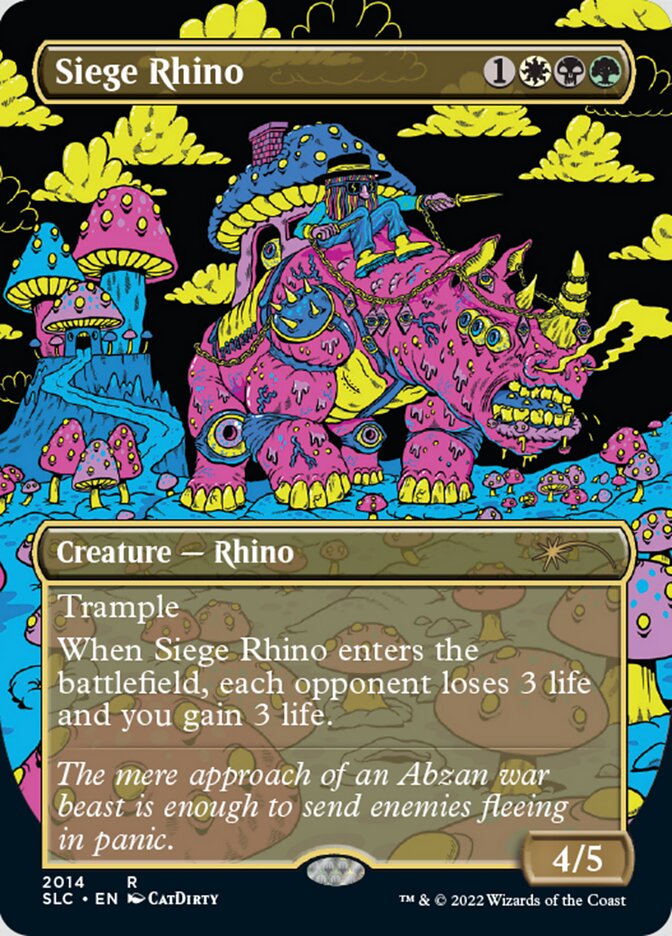 Siege Rhino (Borderless) [Secret Lair Countdown Kit] | Galaxy Games LLC