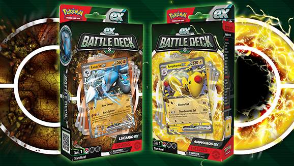 Pokémon TCG: Ampharos ex Battle Deck & Lucario ex Battle Deck | Galaxy Games LLC