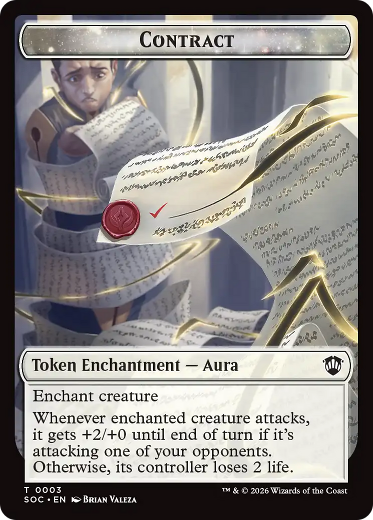 Contract // Copy Double-Sided Token [Secrets of Strixhaven Commander Tokens] | Galaxy Games LLC