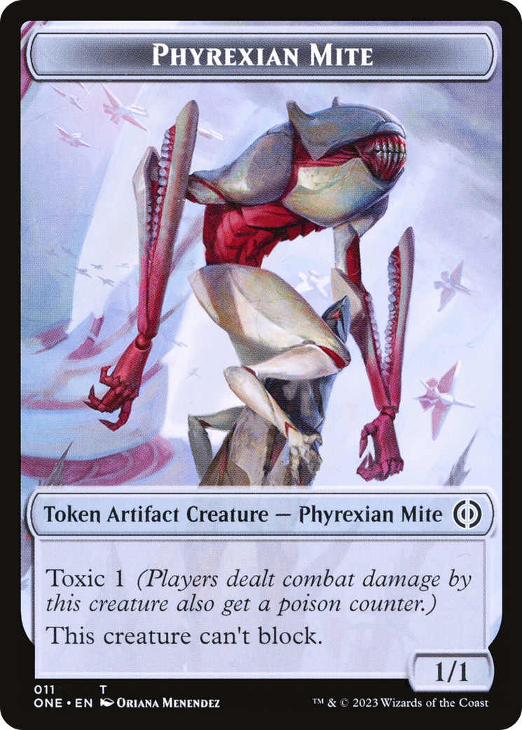 Phyrexian Mite (011) // The Hollow Sentinel Double-Sided Token [Phyrexia: All Will Be One Tokens] | Galaxy Games LLC