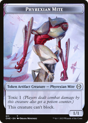 Phyrexian Mite (011) // Phyrexian Golem Double-Sided Token [Phyrexia: All Will Be One Tokens] | Galaxy Games LLC