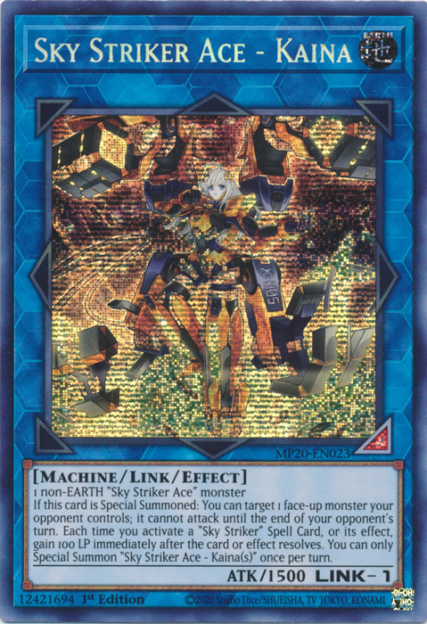 Sky Striker Ace - Kaina [MP20-EN023] Prismatic Secret Rare | Galaxy Games LLC