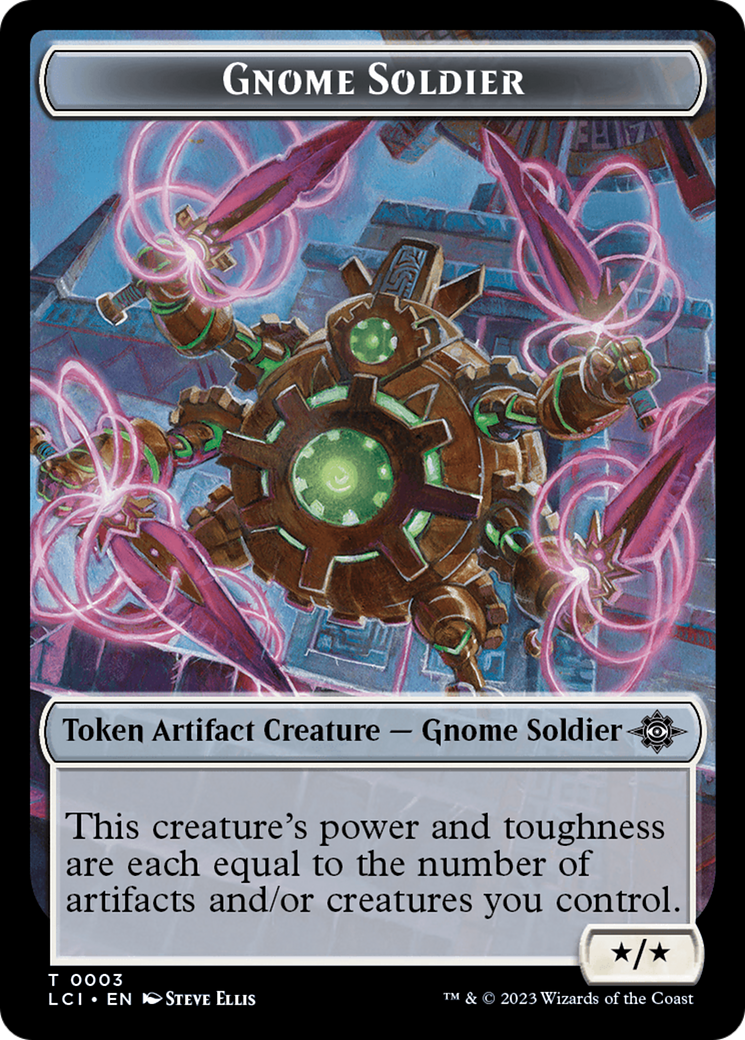 Gnome // Gnome Soldier Double-Sided Token [The Lost Caverns of Ixalan Tokens] | Galaxy Games LLC