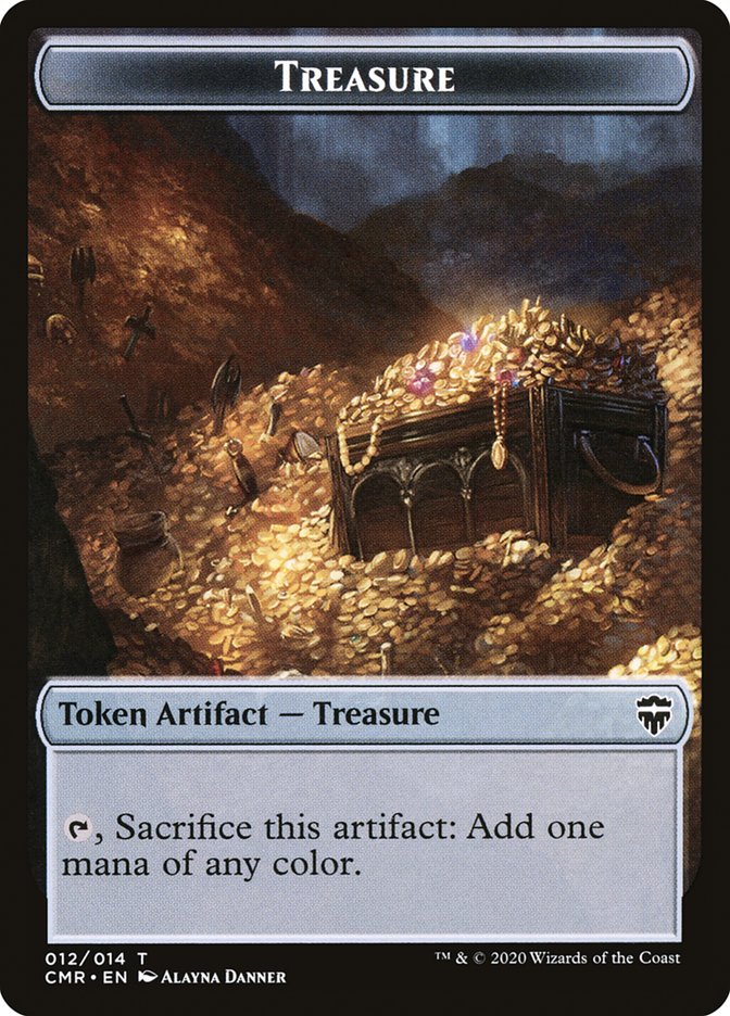 Copy (013) // Treasure Double-Sided Token [Commander Legends Tokens] | Galaxy Games LLC