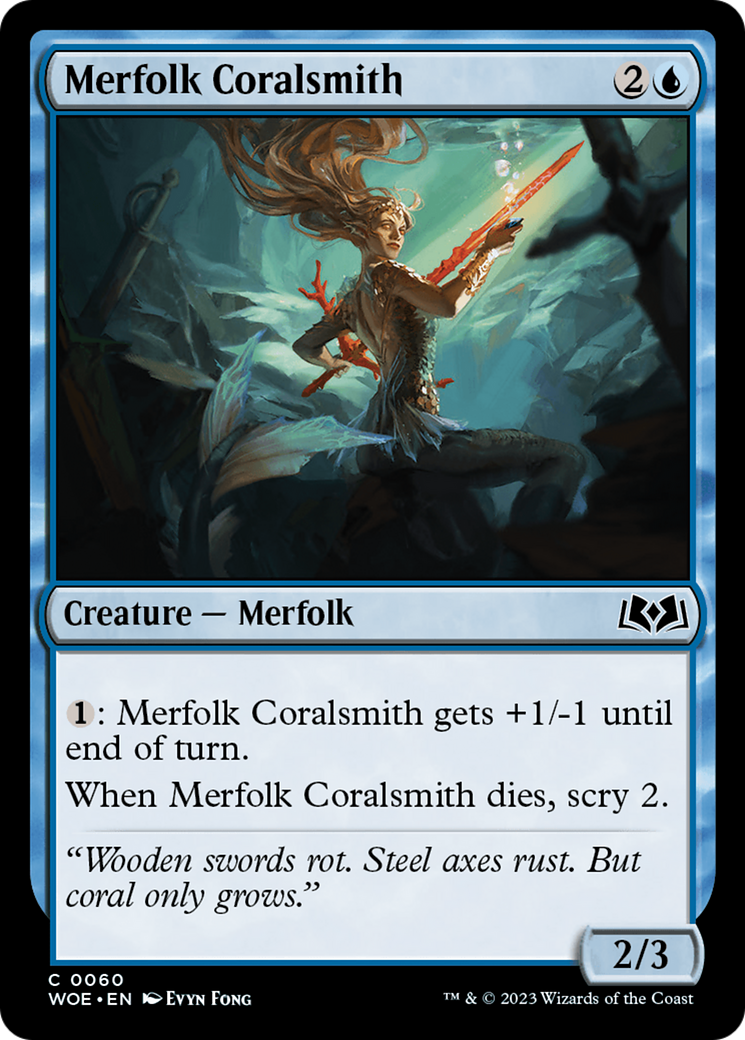 Merfolk Coralsmith [Wilds of Eldraine] | Galaxy Games LLC