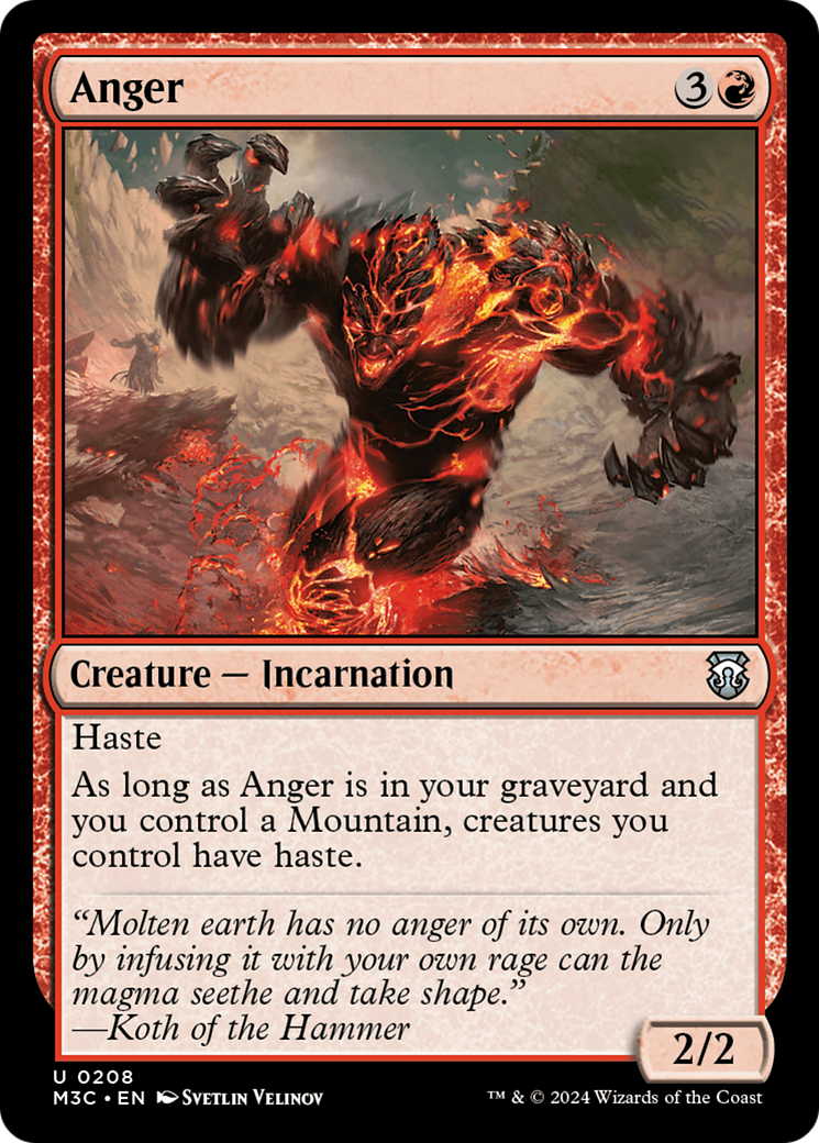 Anger (Ripple Foil) [Modern Horizons 3 Commander] | Galaxy Games LLC