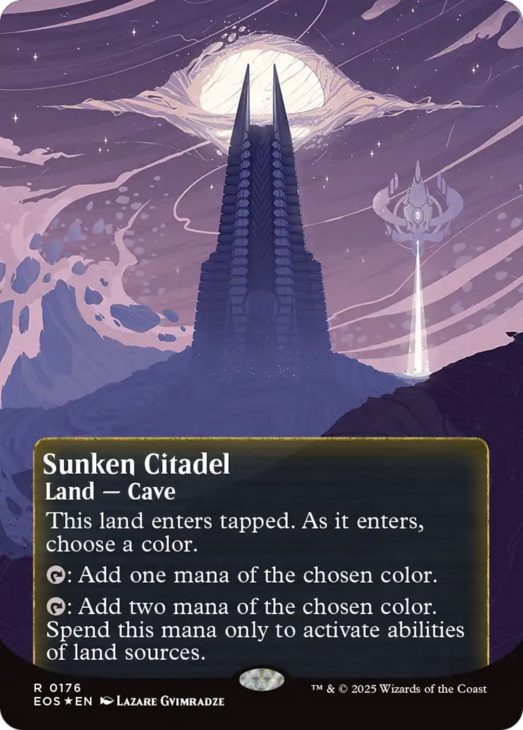 Sunken Citadel (0176) (Borderless) (Galaxy Foil) [Edge of Eternities: Stellar Sights] | Galaxy Games LLC