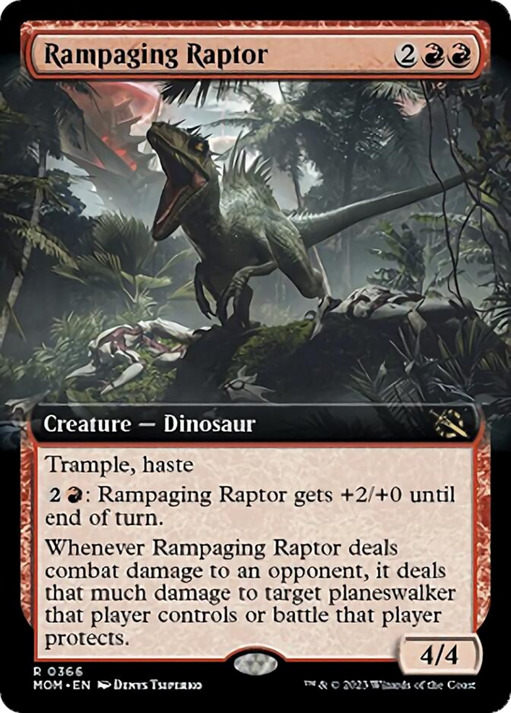 Rampaging Raptor (Extended Art) [March of the Machine] | Galaxy Games LLC