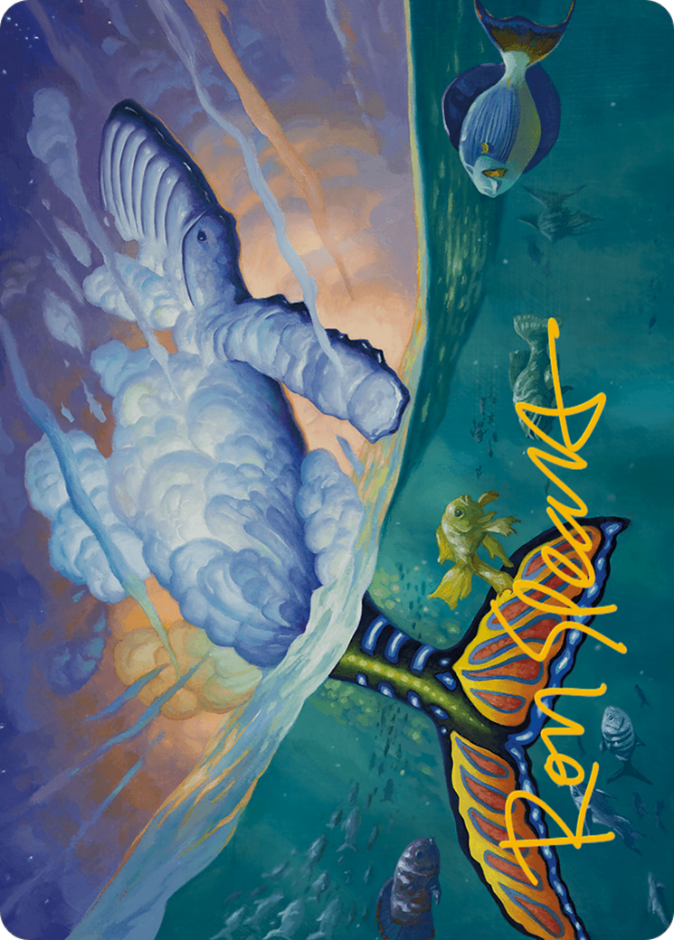 Dreamtide Whale Art Card (Gold-Stamped Signature) [Modern Horizons 3 Art Series] | Galaxy Games LLC