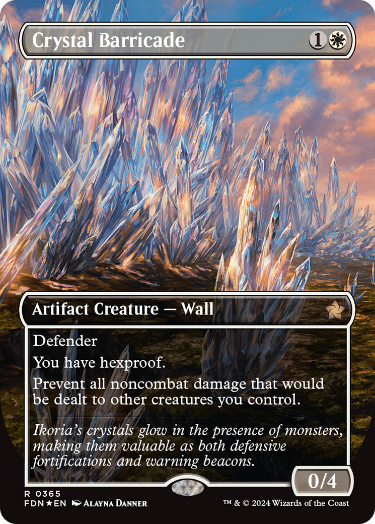 Crystal Barricade (Borderless) (Mana Foil) [Foundations] | Galaxy Games LLC