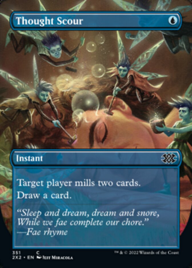 Thought Scour (Borderless Alternate Art) [Double Masters 2022] | Galaxy Games LLC