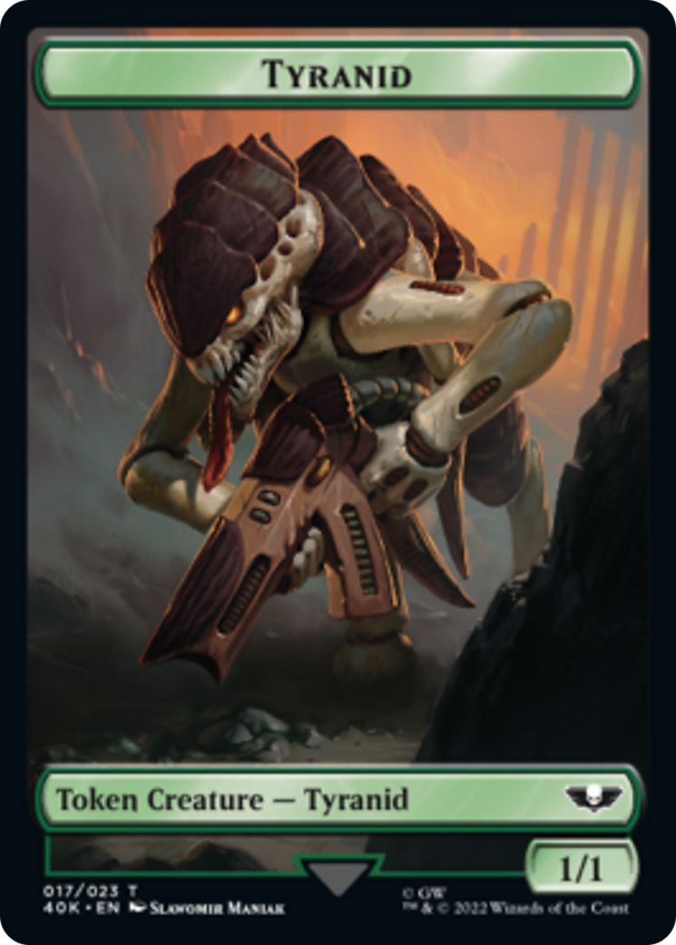 Tyranid (17) // Tyranid Warrior Double-Sided Token [Warhammer 40,000 Tokens] | Galaxy Games LLC