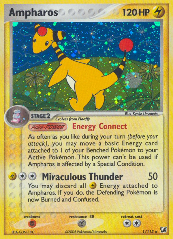 Ampharos (1/115) [EX: Unseen Forces] | Galaxy Games LLC