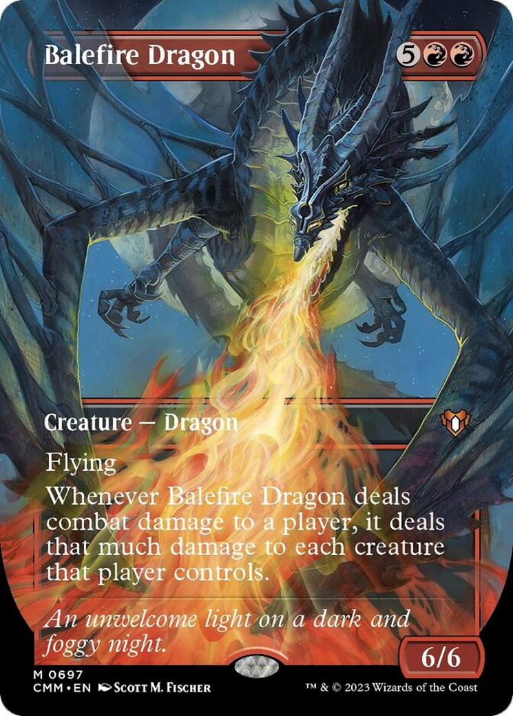 Balefire Dragon (Borderless Alternate Art) [Commander Masters] | Galaxy Games LLC