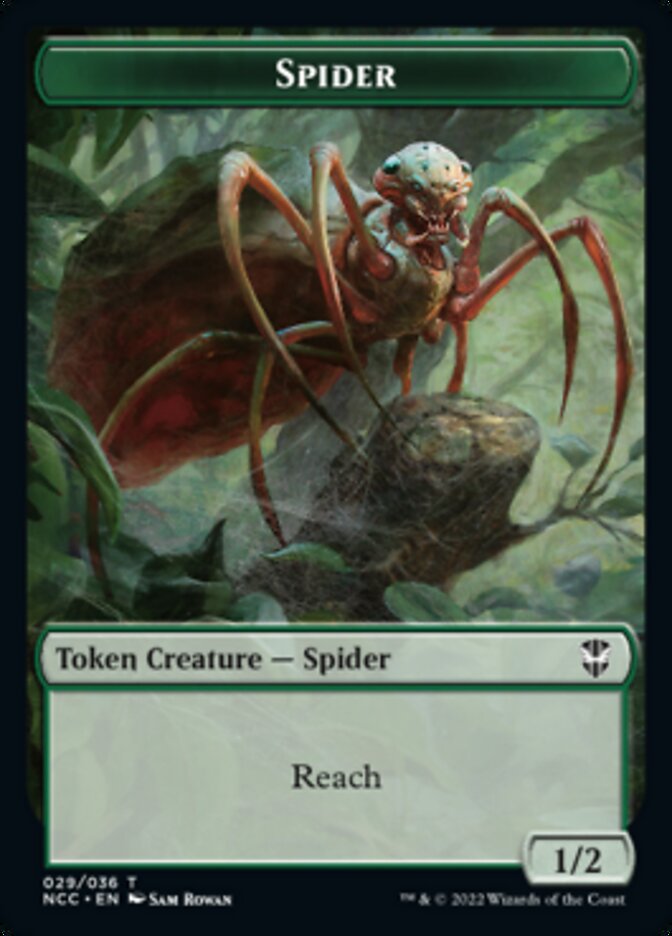 Treefolk // Spider Double-Sided Token [Streets of New Capenna Commander Tokens] | Galaxy Games LLC