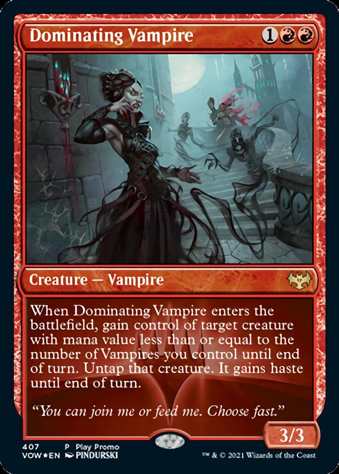 Dominating Vampire (Play Promo) [Innistrad: Crimson Vow Promos] | Galaxy Games LLC