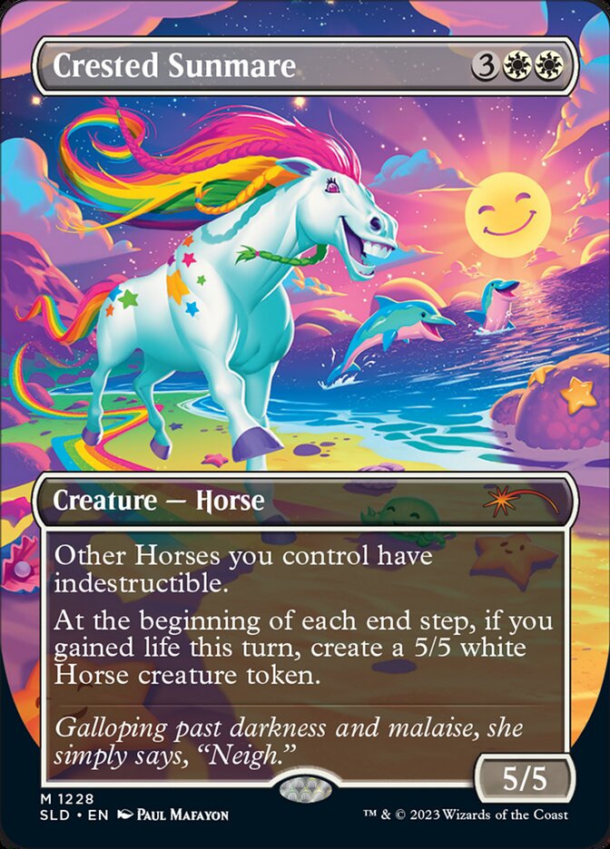 Crested Sunmare (Borderless) [Secret Lair Drop Series] | Galaxy Games LLC