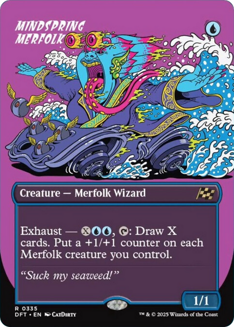 Mindspring Merfolk (Borderless) [Aetherdrift] | Galaxy Games LLC