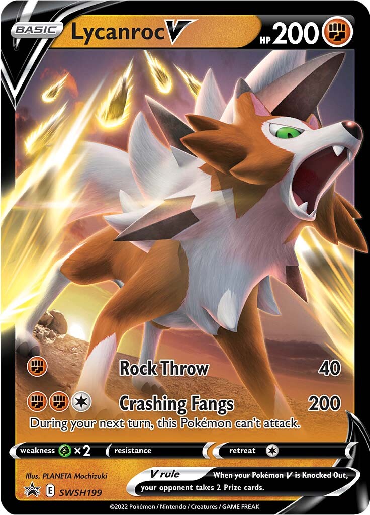 Lycanroc V (SWSH199) [Sword & Shield: Black Star Promos] | Galaxy Games LLC