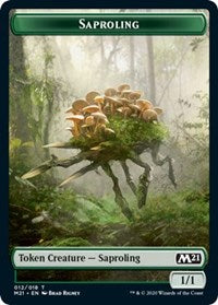 Saproling // Zombie Double-Sided Token [Core Set 2021 Tokens] | Galaxy Games LLC