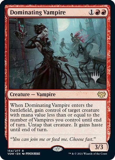 Dominating Vampire (Promo Pack) [Innistrad: Crimson Vow Promos] | Galaxy Games LLC