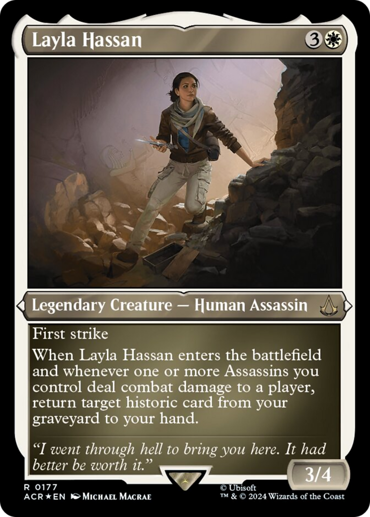 Layla Hassan (Foil Etched) [Assassin's Creed] | Galaxy Games LLC