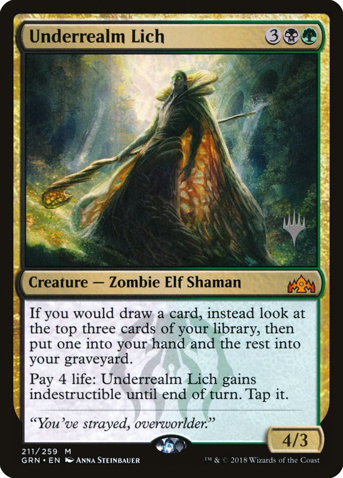 Underrealm Lich (Promo Pack) [Guilds of Ravnica Promos] | Galaxy Games LLC