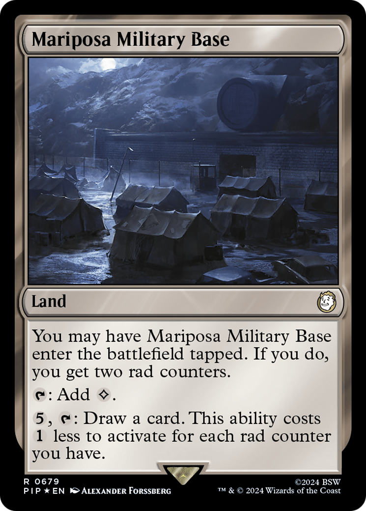 Mariposa Military Base (Surge Foil) [Fallout] | Galaxy Games LLC
